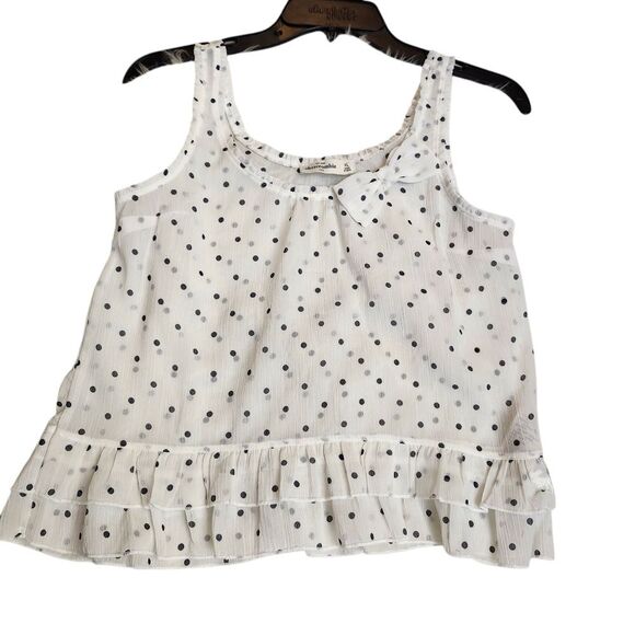 Abercrombie & Fitch Kids Sheer Polka Dot‎ Tank Bow Sz XL - Picture 1 of 9